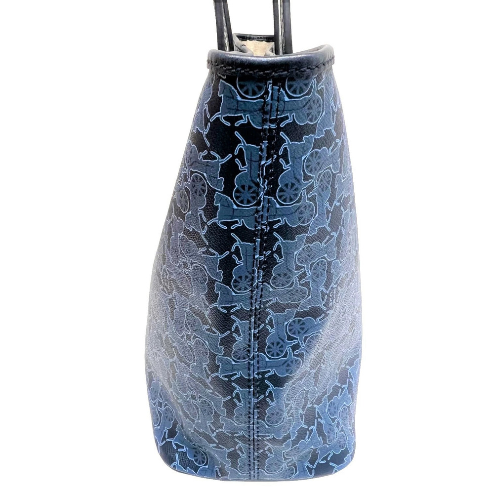 CELINE Sulky Leather Tote Bag Blue Carriage Charm - Picture 3 of 10